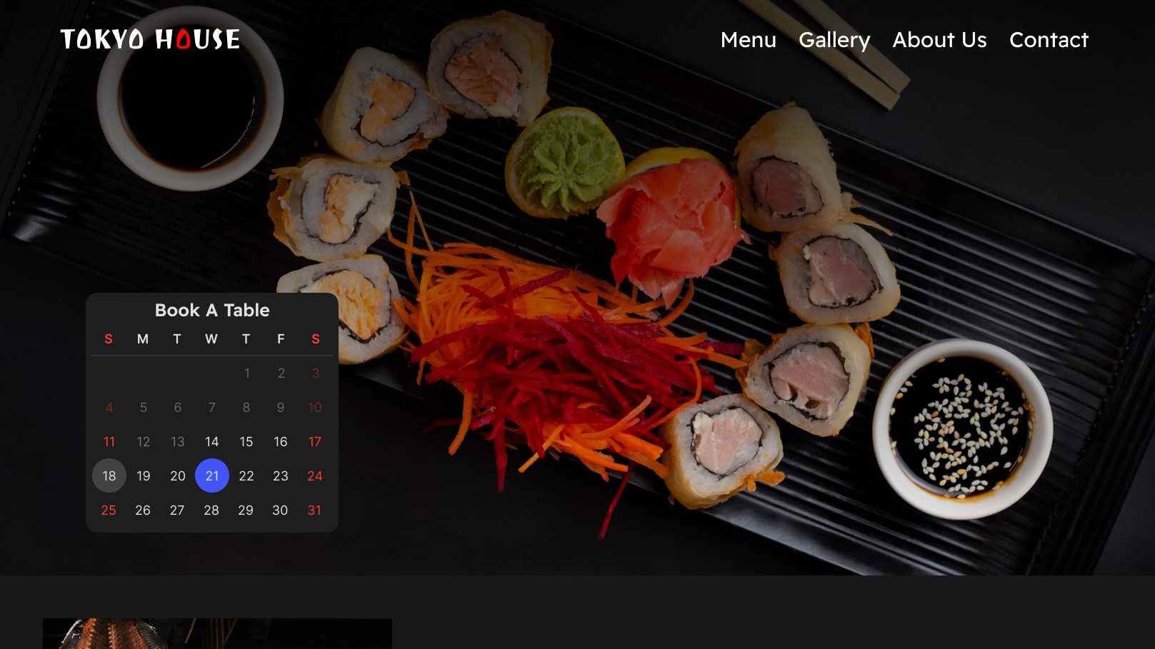 Sushi - Website Design